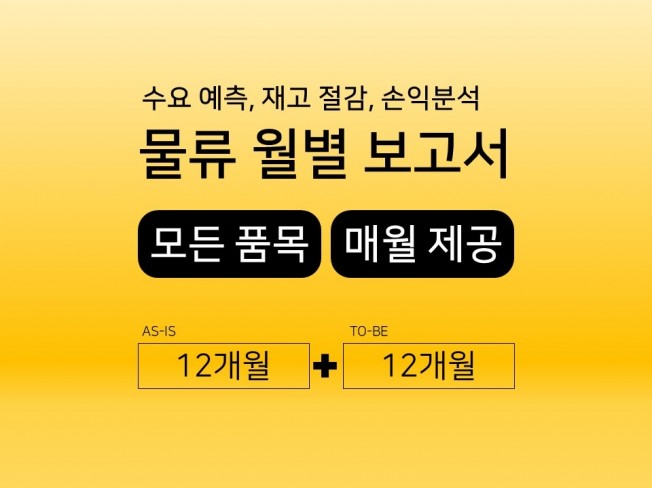 물류 품목/월별 리포트 - 수요예측, 재고감축, 손익