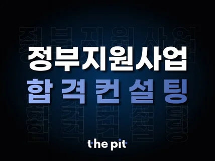 정부지원사업 컨설팅 실제 정부사업 합격 사례 정부과제