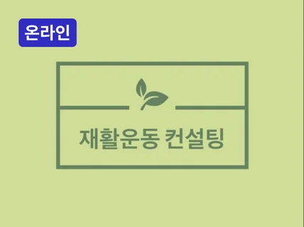 온라인 - 재활 운동 컨설팅