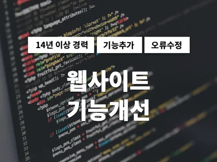 웹사이트 기능추가, 오류수정 개발 작업해 드립니다.