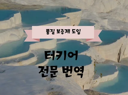 #터키어 전문 번역해 드립니다.