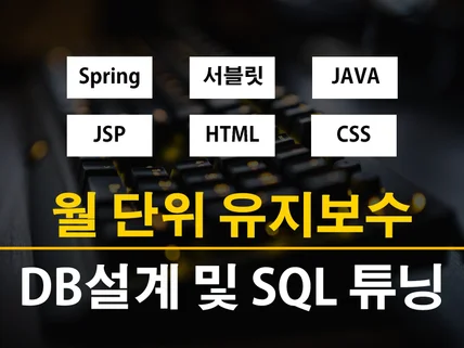 Spring Java DBA 월단위 유지보수 드립니다