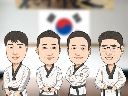 비지니스의 성공을 위한 특별한 맞춤 카툰형 캐리커쳐