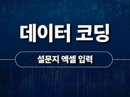 정확하고 신속한 설문지 엑셀 데이터코딩 책임집니다