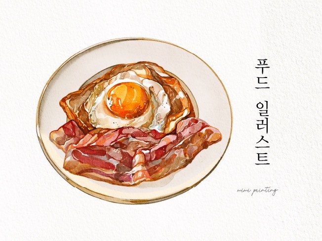디저트,음료,요리, 음식, 과일,꽃, 카페 일러스트