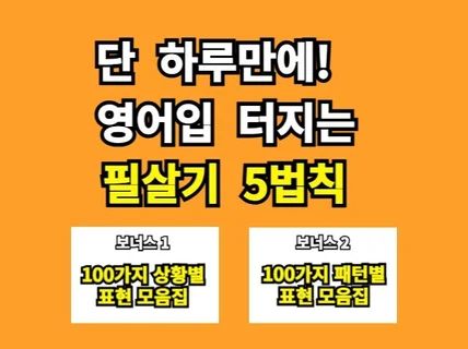 단 하루만에 영어입 터지는 필살기 5법칙