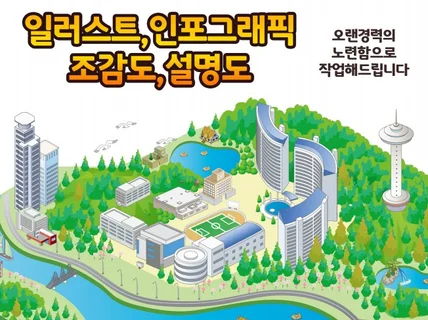 고퀄리티 인포그래픽,조감도, 설명일러스트 작업해드립니다