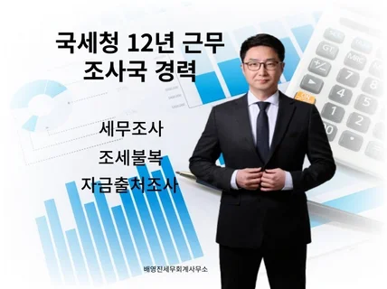 국세청 12년 근무 세무사세무조사/자금출처/조세불복