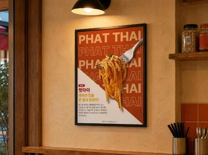 카페/식당/디저트/홍보 포스터 제작부터 인쇄까지