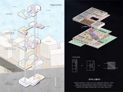 트랜디한 건축 다이어그램, 패널 제작 작업해드립니다.