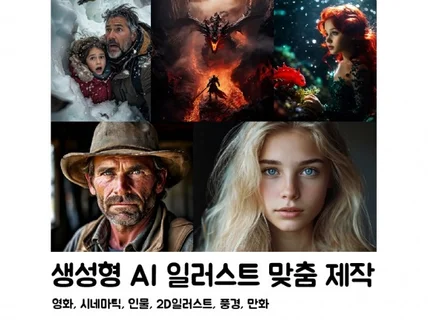 퀄리티보장 맞춤 제작 생성형AI 일러스트 디자인