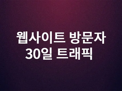 북미 유럽 지역 방문자 30일 트래픽 웹사이트 홍보해 드립니다.