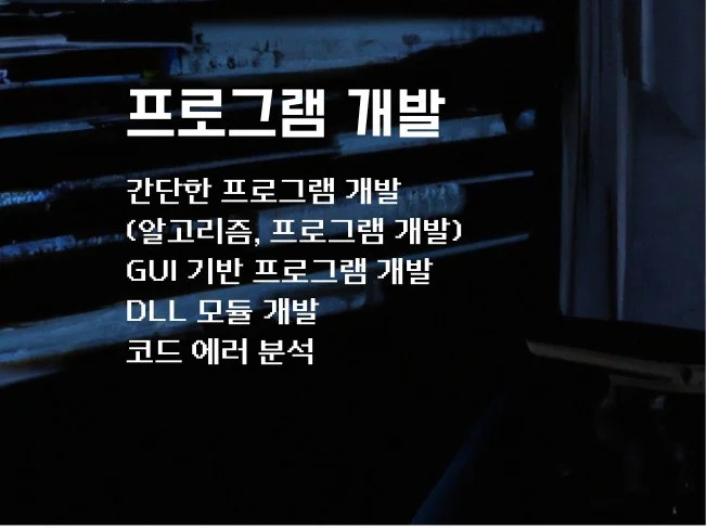 맞춤형 프로그램 제작