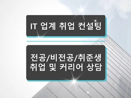 IT 엔지니어의 취업 진로 컨설팅