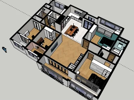 아파트/매장 인테리어 도면/스케치업 작업해 드립니다.