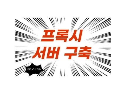 프록시 서버 구축 해드립니다.