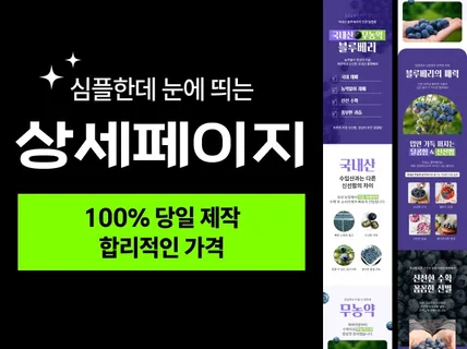 당일제작 / 피드백 즉시반영 / 상세페이지