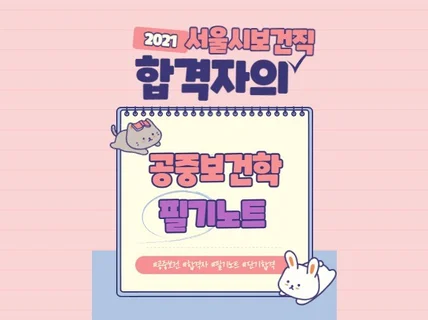 2021 서울시 보건직 단기 합격자의 공중보건 필기노트