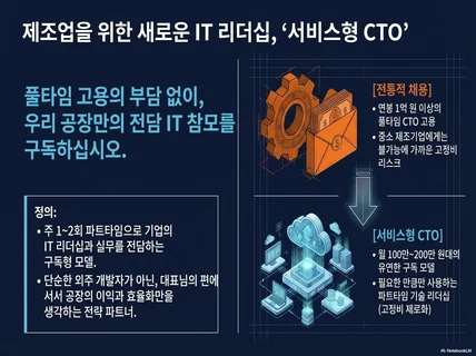 IT 전문가의 전담 CTO서비스