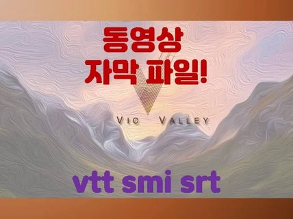 자막화일 유튜브자막 vtt srt smi 10분기준가격