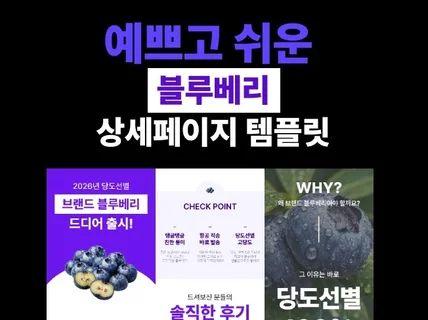 블루베리 상세페이지 템플릿 피그마