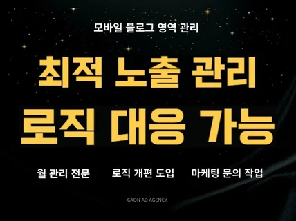 블로그 최적화 노출관리 검색 관리해 드립니다.
