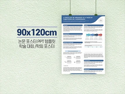 90X120cm 학술 논문 포스터 PPT 템플릿