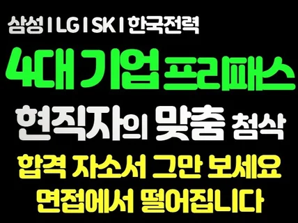 대기업 3관왕 현직자의 초보자도 쓰는 합격 자소서