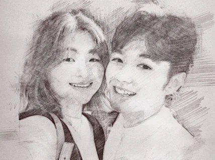멋진 연필 스케치화 느낌으로 제작해 드립니다.