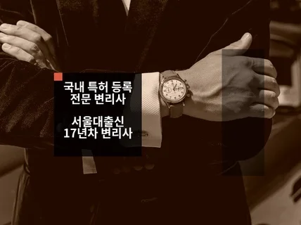 특허 출원 특허 등록 서울대 출신 변리사 직접 진행