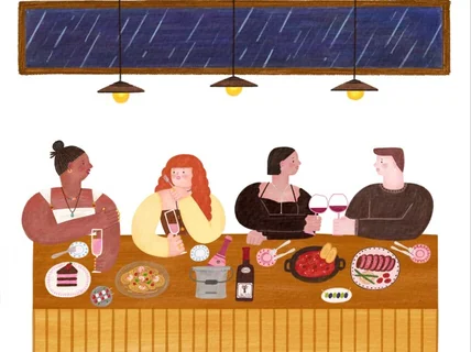 Ai로 대체불가한 감각적인 손그림 감성 일러스트