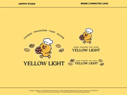 트랜디 힙한 귀여운 빈티지 레트로 캐릭터 로고 디자인