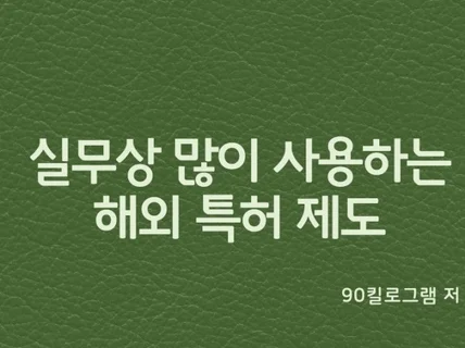 실무상 많이 사용하는 해외 특허 제도