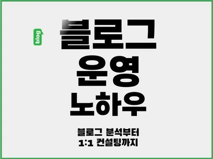 블로그 지수,운영,수익화노하우 1대1 멘토링 해드립니다