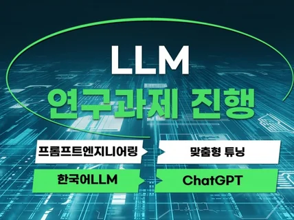 공공기관, 정부지원사업용 LLM,RAG 연구자문개발