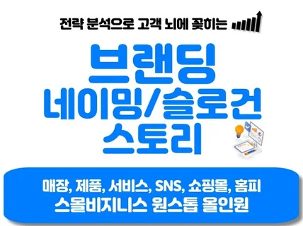 10년 쇼핑몰 대표의 원스탑브랜딩 네이밍/슬로건/스토리