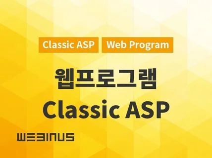 Classic ASP 웹사이트 유지보수 해드립니다.