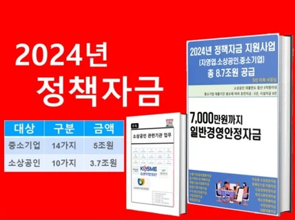 2024년 정책자금 지원사업 받기