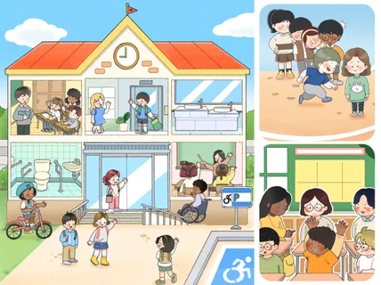 감성가득한 맞춤형 일러스트/동화/교재삽화 그려드립니다