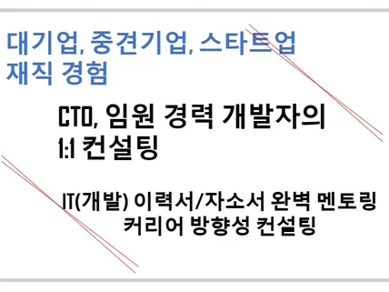 개발자 이력서/자소서 및 면접 완벽 컨설팅