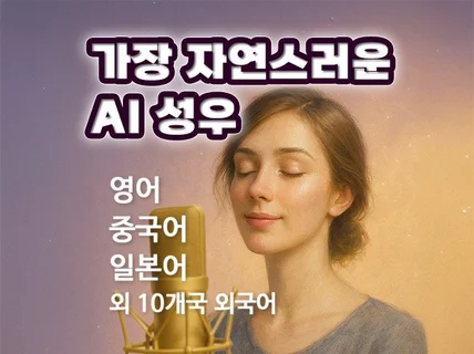10개국 외국어 실제 성우 기반 AI 목소리 제공합니다