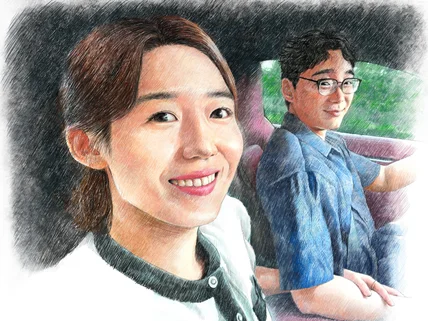 추억의 사진을 그림 그려드립니다. 디지털 감성 일러스트