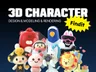 캐릭터 브랜딩을 위한 완성도 높은 3D 디자인