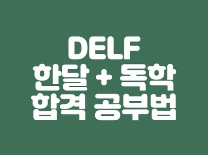 독학, 한 달만에 DELF B1 취득한 공부법