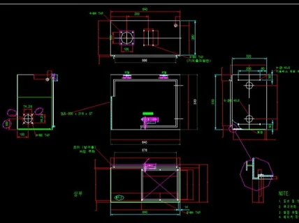 기계설계 부품도 및 레이저 판금설계 전개도그려드립니다.