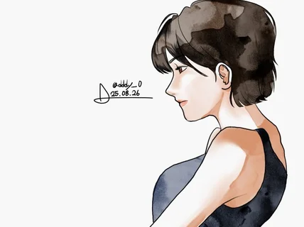 삽화 수채화 감성 일러스트