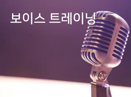 일대일 보이스 트레이닝, 면접, 스피치를 도와 드립니다.