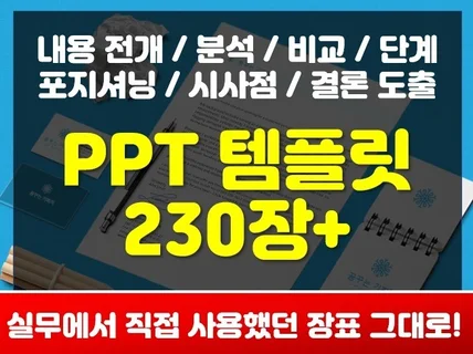 실전 기획서/보고서/전략문서 PPT 템플릿 230+