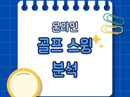 온라인 골프 스윙 분석 및 원포인트 레슨