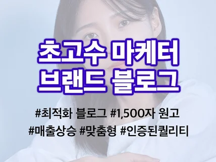 회사 기업 브랜드 블로그 초고수 맞춤형 포스팅 월관리